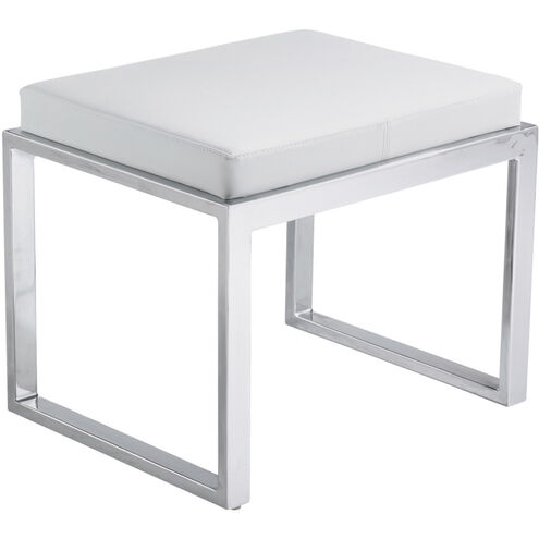 Oliver 18 inch White Stool